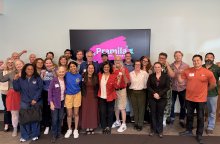 Jen Giomi and Tania Hino, members of the Save Parent Education group attended Representative Jayapal's June Labor Roundtable. Photo credit: Unknown